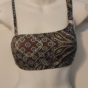Stylish Brown Patterned Crop Top
